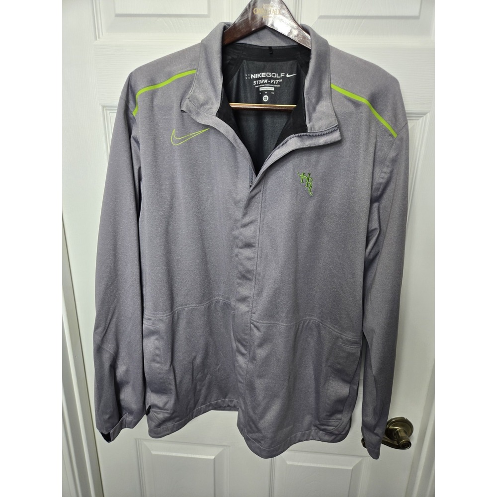 Nike Golf Storm-FIT 10 Jacket Mens XL Gray Volt Full Zip Waterproof